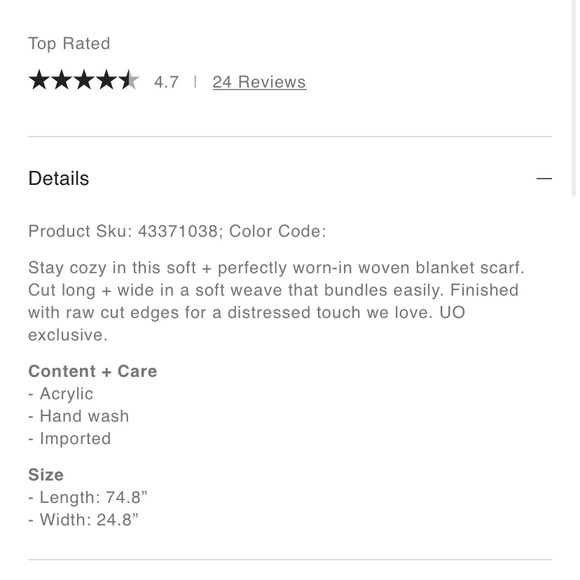 Urban Outfitters Woven Blanket Scarf - Blue Multi - Picture 5 of 5